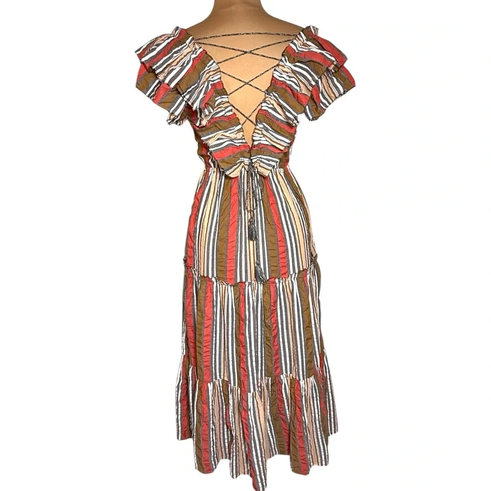 Ulla Johnson Verena Poppy Striped Maxi Dress Size 4 - Picture 3 of 7